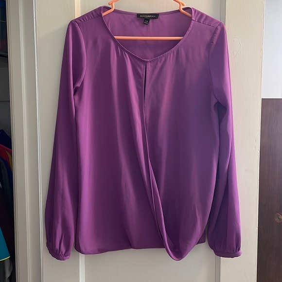 Purple Banana Republic Open Front Blouse - Picture 1 of 6